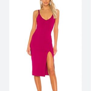 NWT Lovers and Friends Lucie Midi Dress fuchsia size large